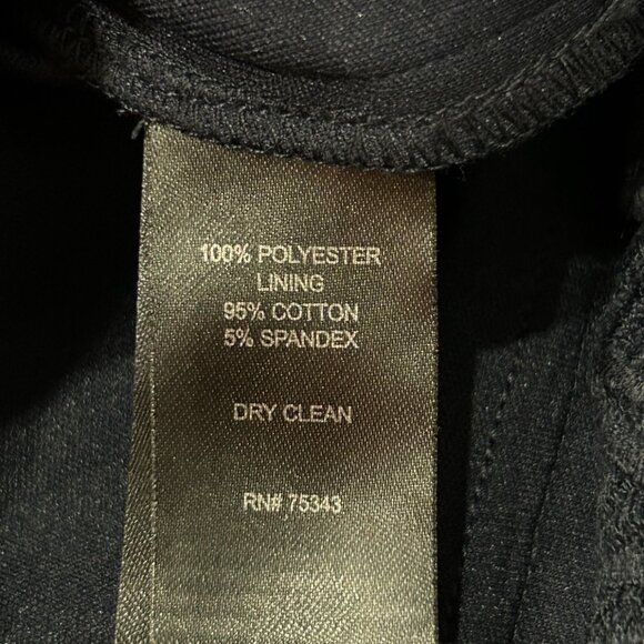 Lucy & Laurel Navy Blue Lace Floral Cutout DesignLined Skirt Size 10 Elegant NWT - Picture 7 of 9